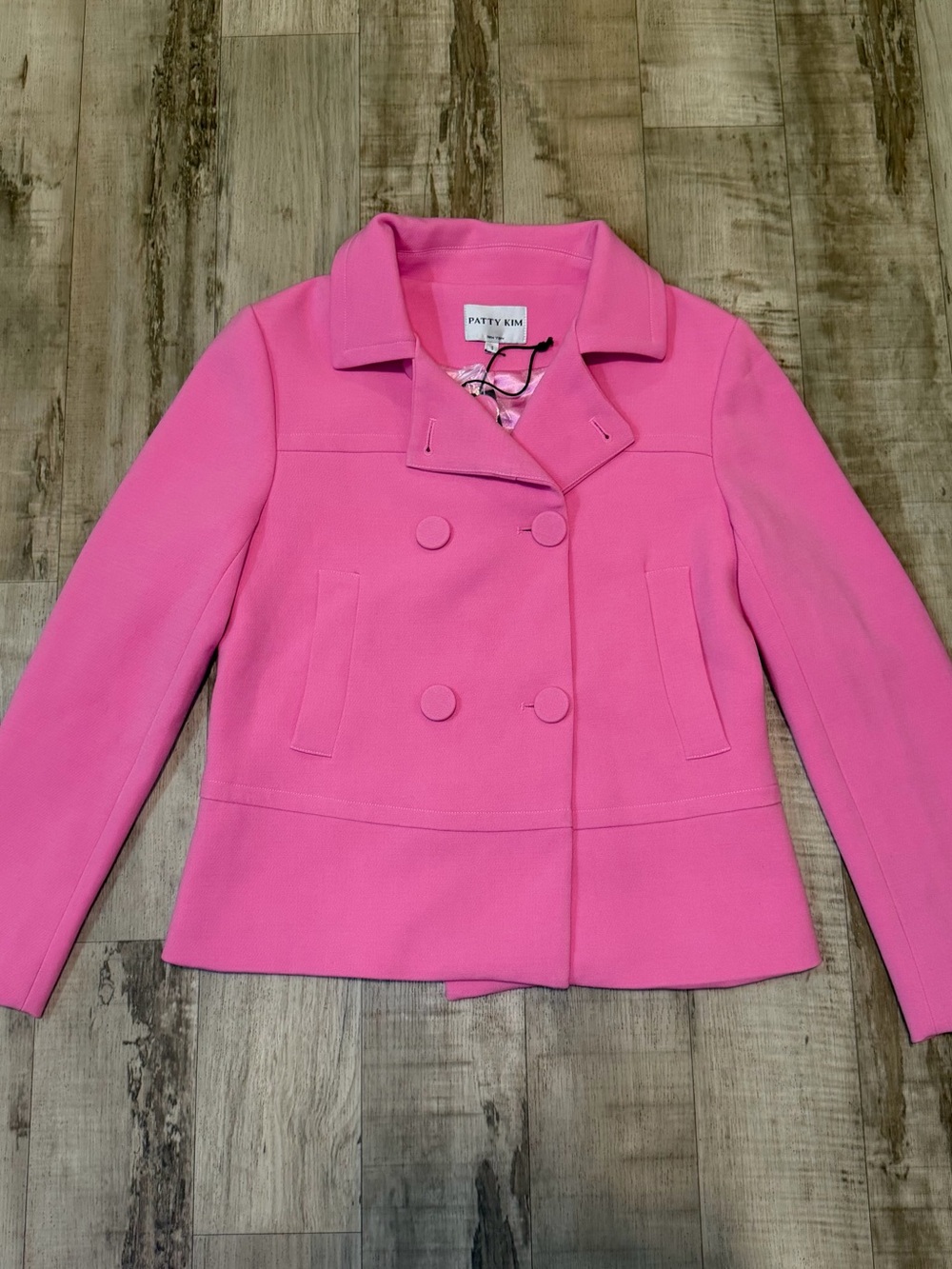 Patty Kim Madeline Jacket Women S Pink Double Breasted Blazer NWT $297